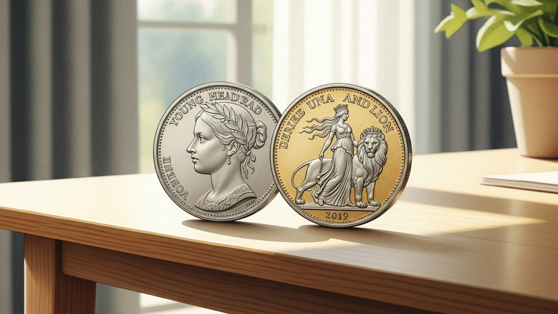2019 commemorative coins with Young Head design